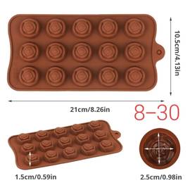 Силиконовая форма для шоколада розочки