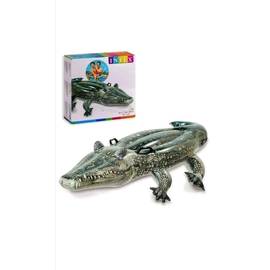 надувная игрушка в виде зеленого крокодила