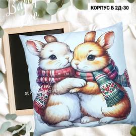 Подушка декоративная 35*35 см (без выбора цвета и принта)