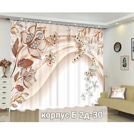 Портьеры без тюля с принтом/ 3*2,6 м