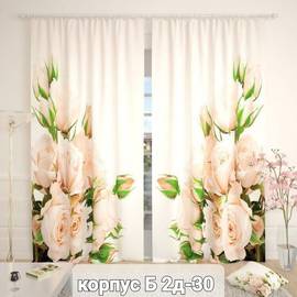 Портьеры без тюля с принтом/ 3*2,6 м