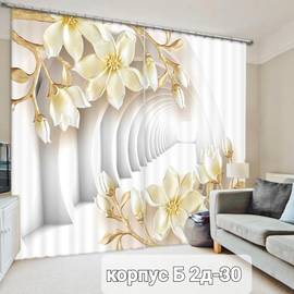 Портьеры без тюля с принтом/ 3*2,6 м