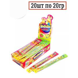 ЖЕВАТЕЛЬНАЯ РЕЗИНКА С ЖИДКОЙ НАЧИНКОЙ 20 шт