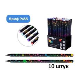 Карандаш чернографитный НВ, 10 шт