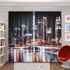 Портьеры с принтом, 3*2,6 см (без тюля)