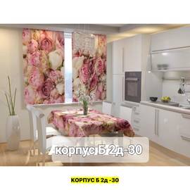 Комплект штор с принтом для кухни /без тюля