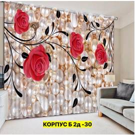 Портьеры с принтом 2,9*2,6 м/ без тюля