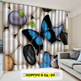 Шторы с принтом 2,9*2,6 м / без тюля
