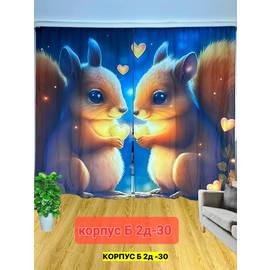 Портьеры с принтом 2,9*2,6 м/ без тюля