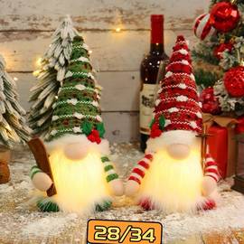 Интерьерная фигурка ГНОМ на батарейках 25 см/ 4 шт