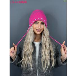 Шапка чепчик из ангоры