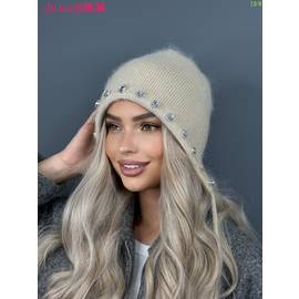 Шапка чепчик из ангоры