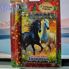 Набор подарочный мини блокнот+ ручка (без выбора)/9*6,5 см