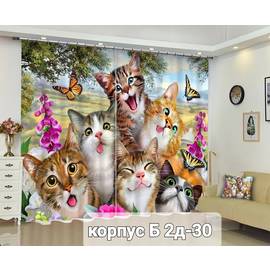 Шторы с принтом / без тюля 2,9*2,6 м