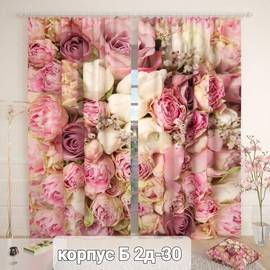 Шторы с принтом / без тюля 2,9*2,6 м
