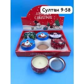 Новогодние свечи с ароматом 6 шт