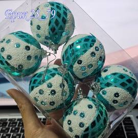 Набор шаров для украшения ёлки 6 шт *5 см (без выбора)