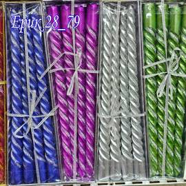 Свечи витые 15 см/ в наборе 3 шт (без выбора цвета)